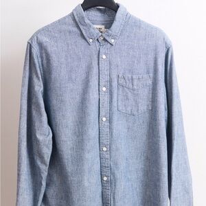Men's Blue Button-Up Shirt